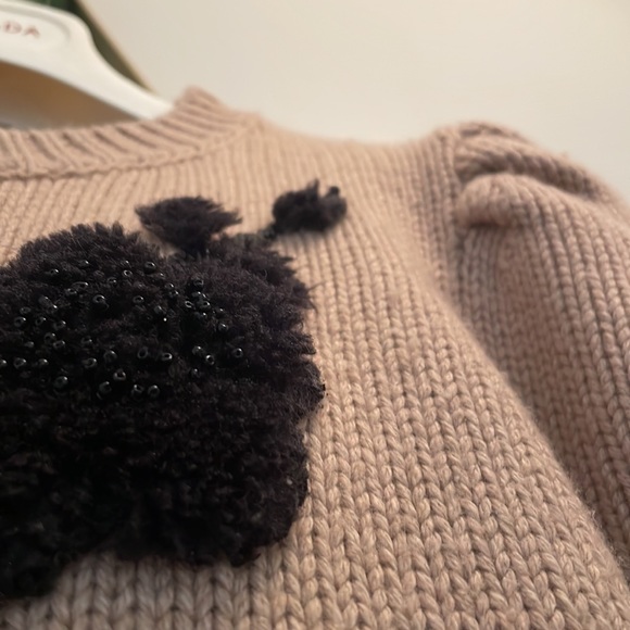 Kate Spade wool knit puff 3/4 sleeve sweater Tan size XS/SMALL - Picture 8 of 12